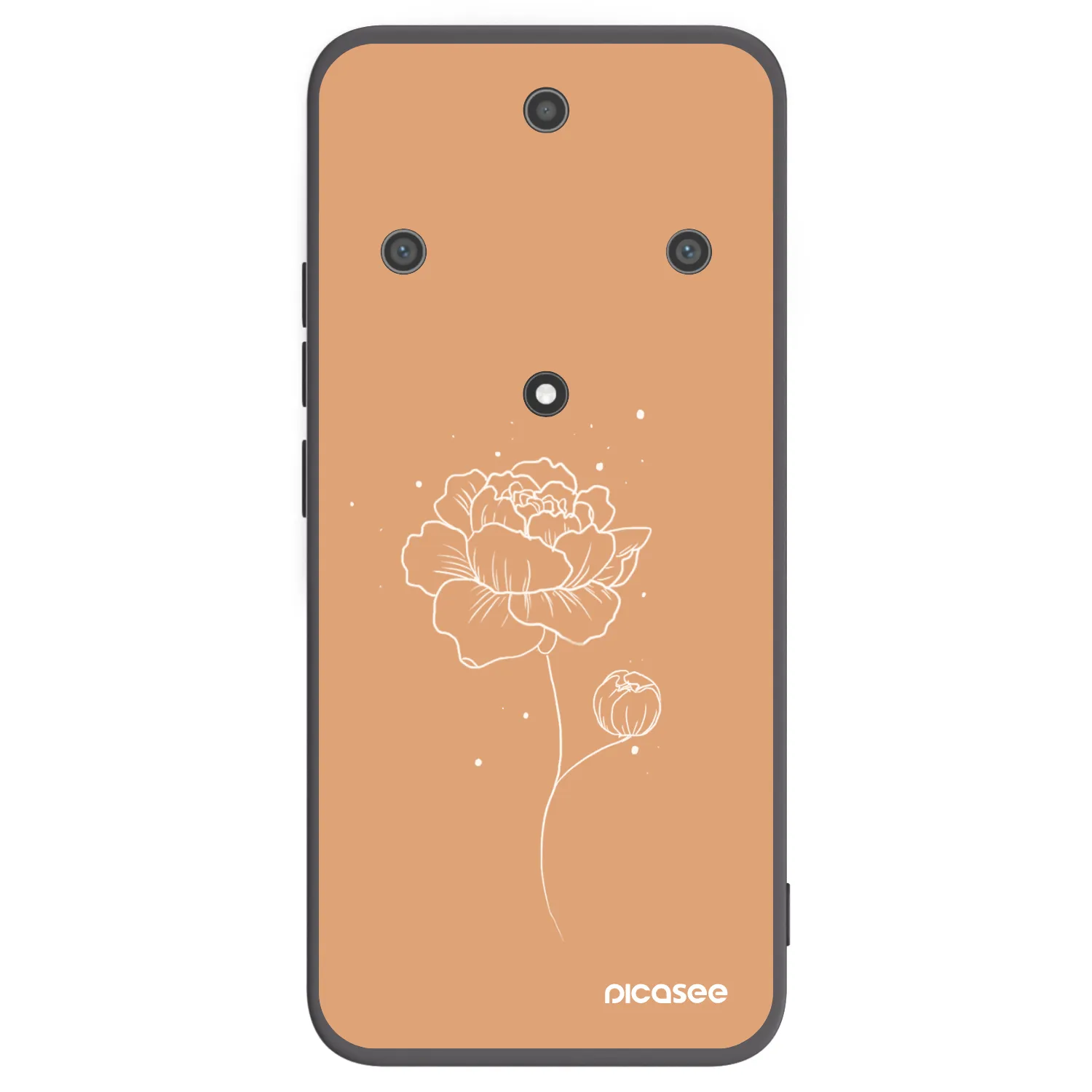 Picasee Honor Magic5 Lite 5G Hülle - Schwarzes Silikon - Peonies