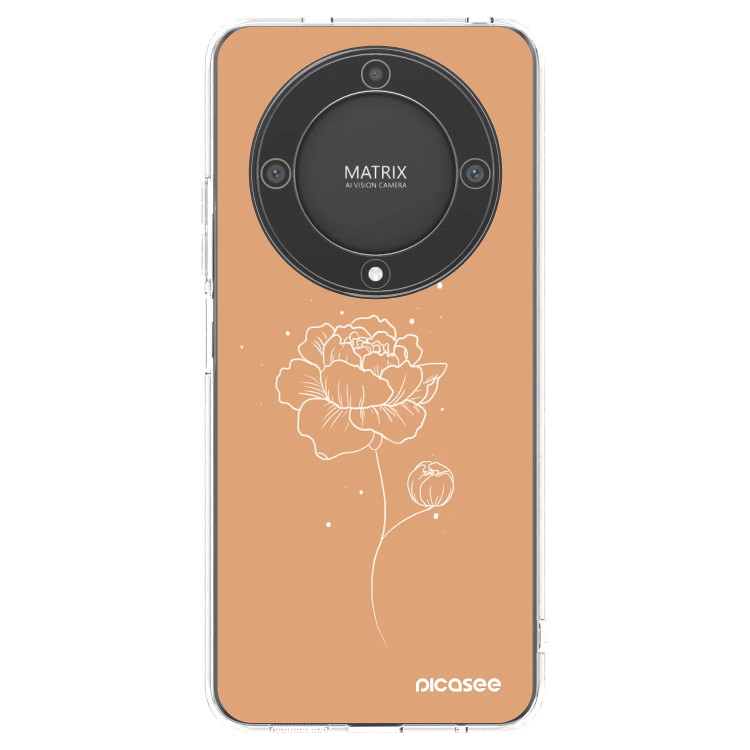 Picasee Honor Magic5 Lite 5G Hülle - Transparentes Silikon - Peonies
