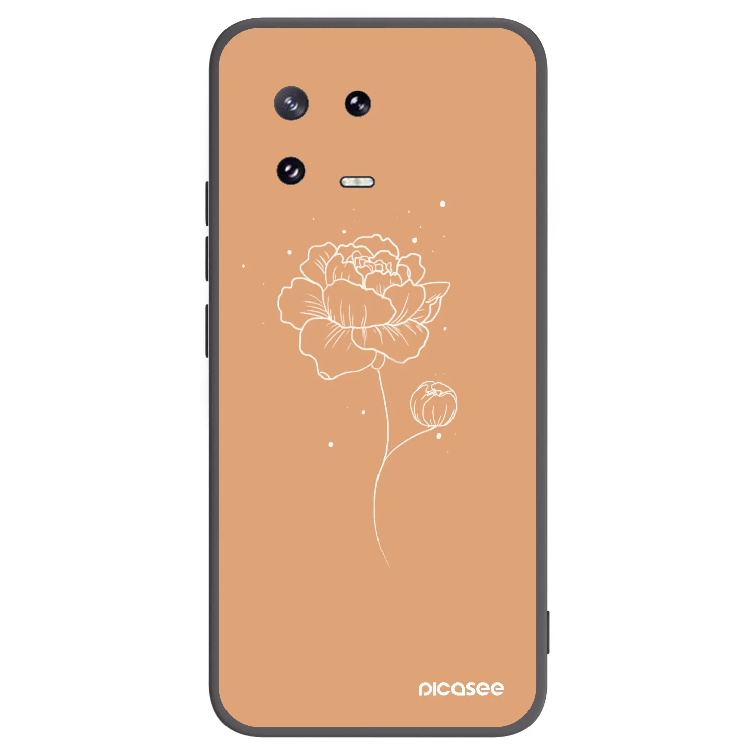 Picasee Xiaomi 13 Pro Hülle - Schwarzes Silikon - Peonies