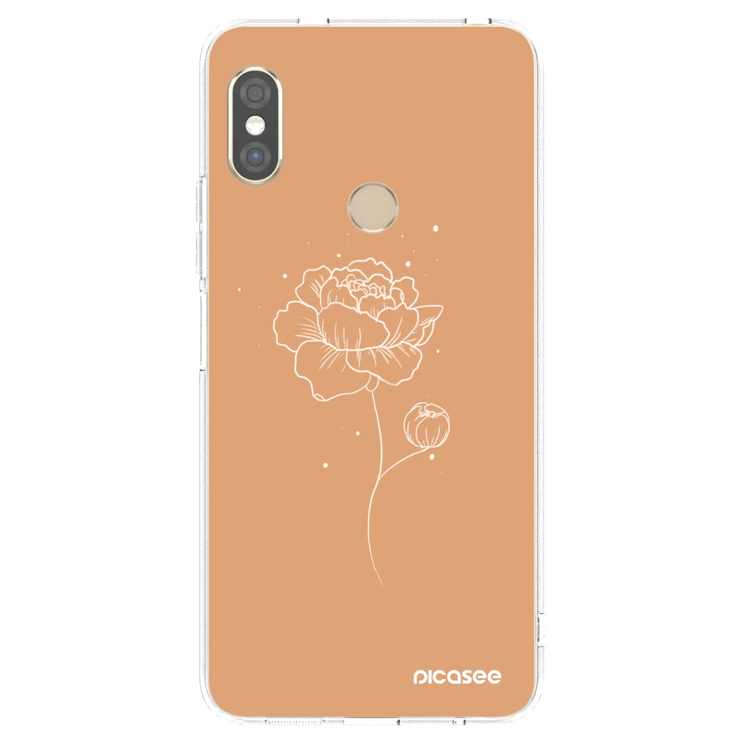 Picasee Xiaomi Redmi Note 5 Global Hülle - Transparentes Silikon - Peonies