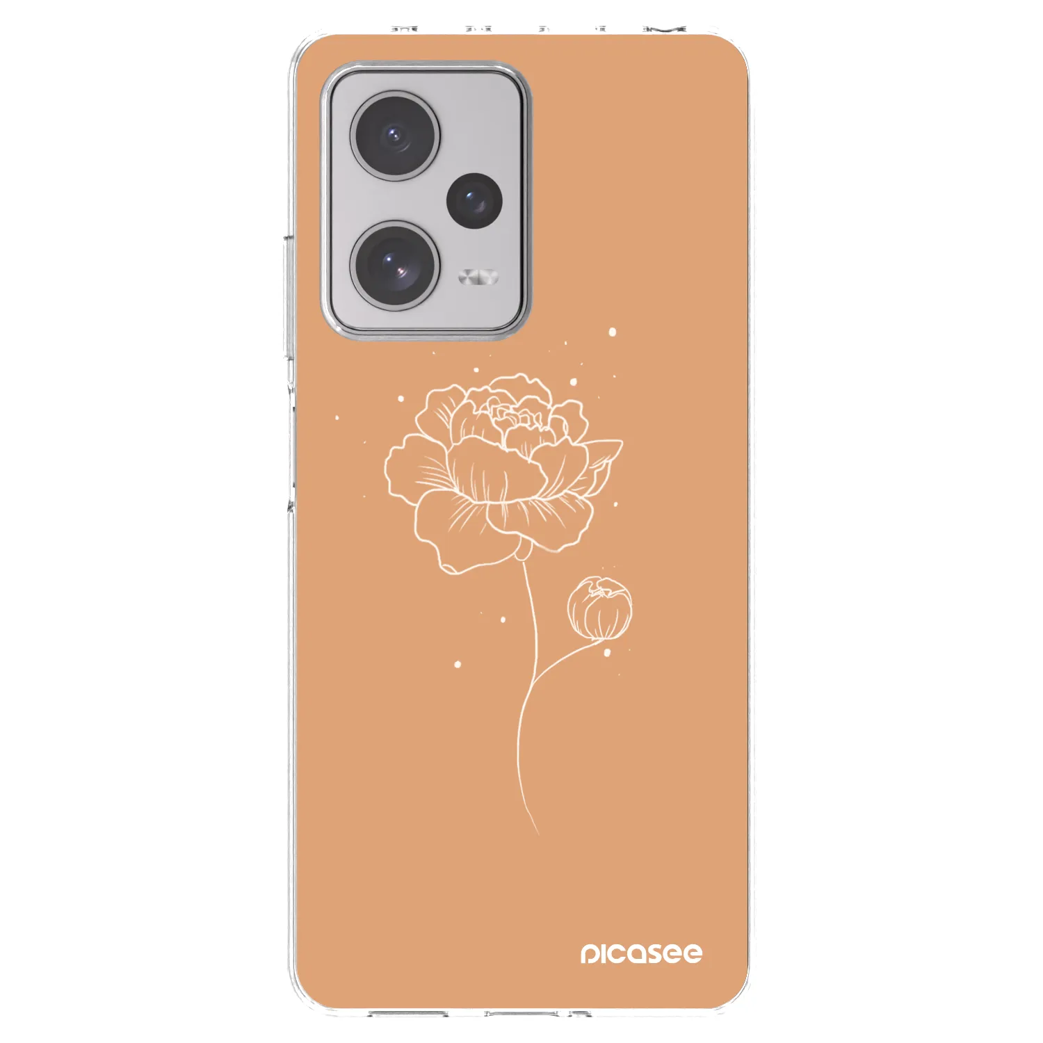 Picasee Xiaomi Redmi Note 12 Pro+ 5G Hülle - Transparentes Silikon - Peonies