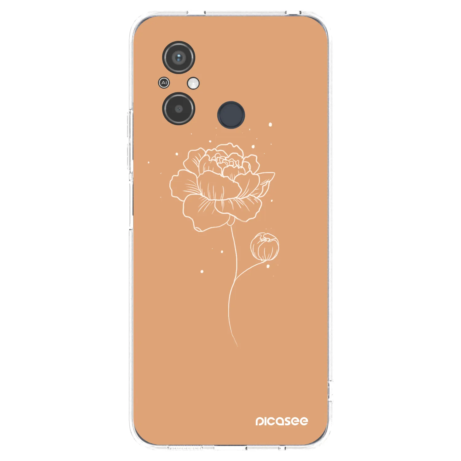 Picasee Xiaomi Redmi 12C Hülle - Transparentes Silikon - Peonies