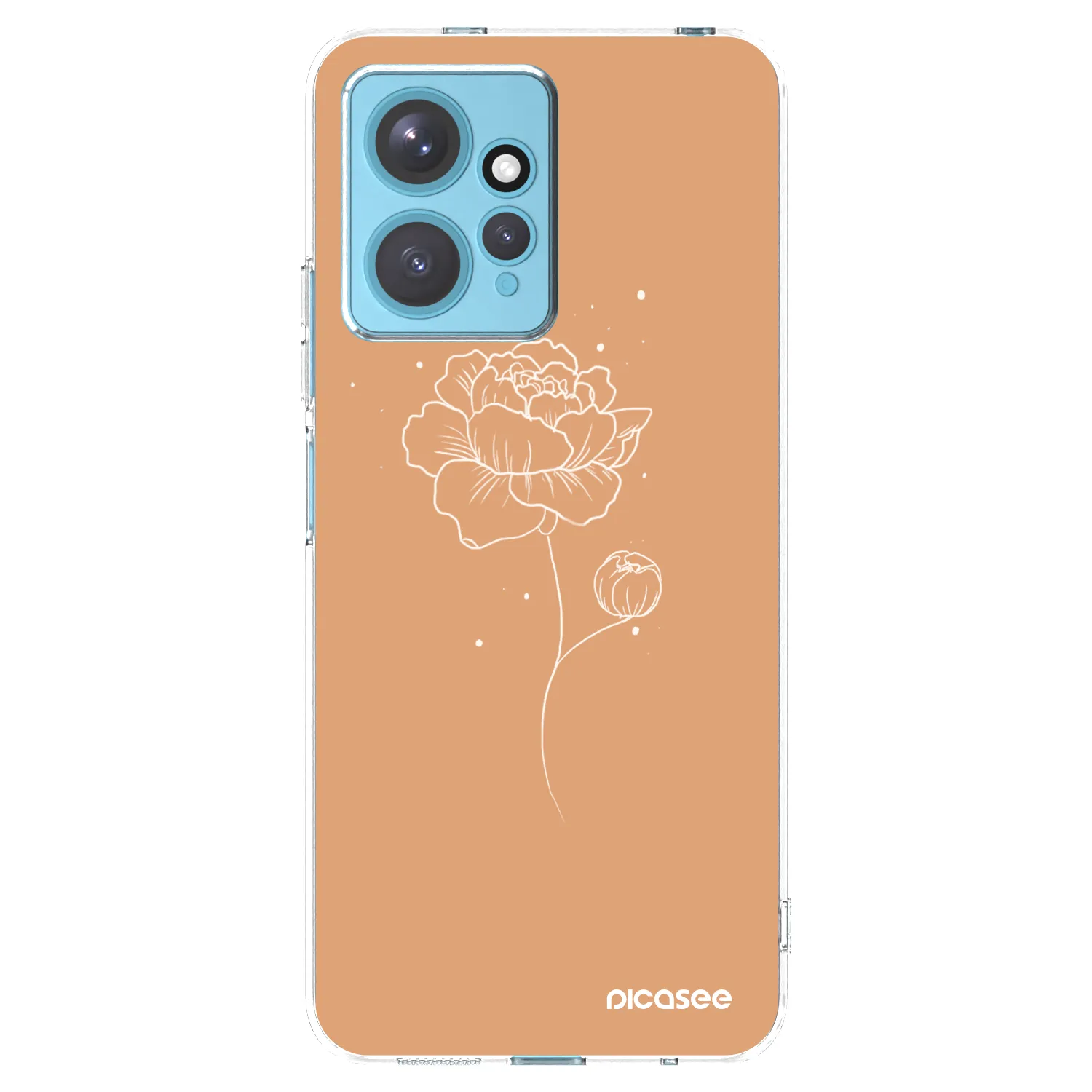 Picasee Xiaomi Redmi Note 12 4G Hülle - Transparentes Silikon - Peonies
