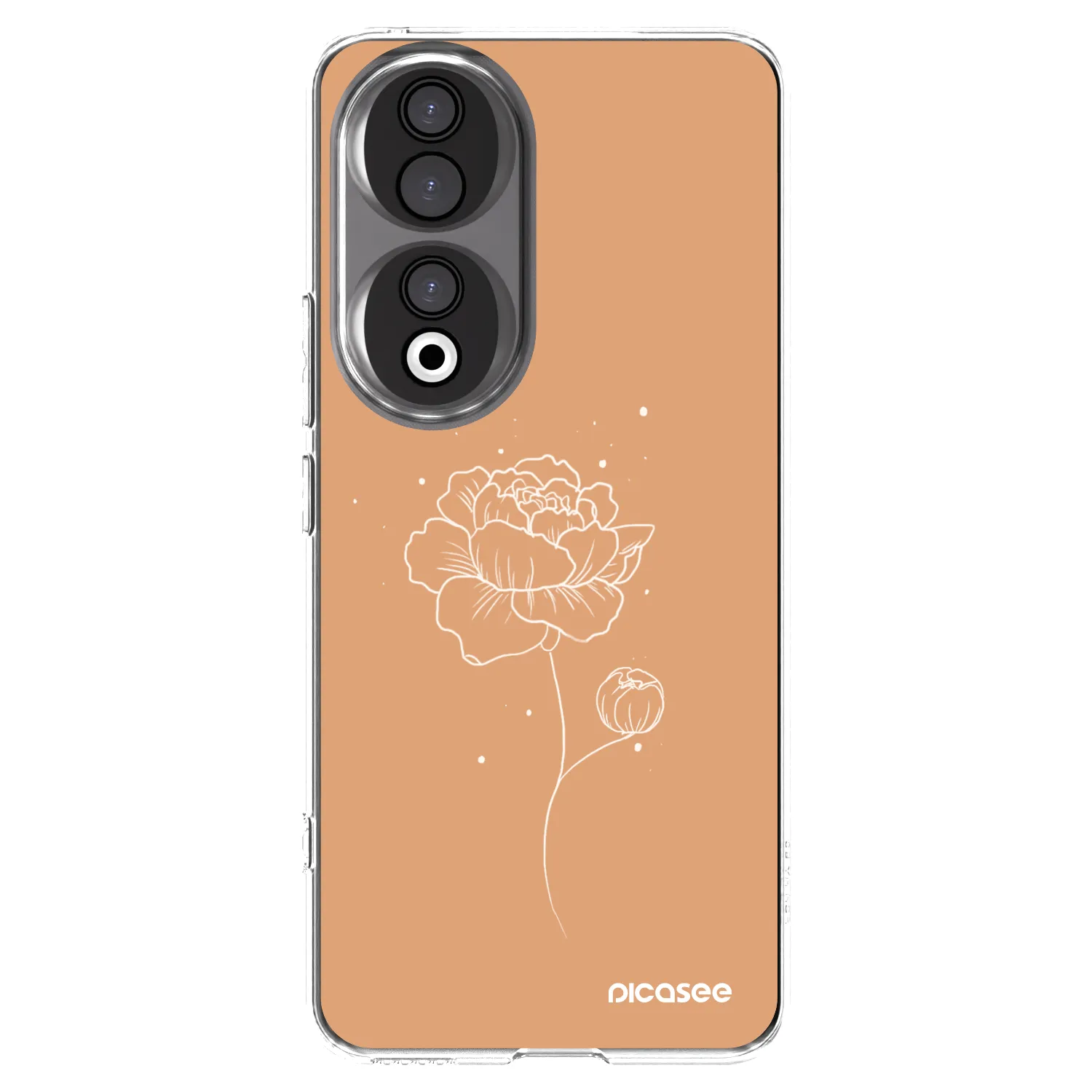 Picasee Honor 90 5G Hülle - Transparentes Silikon - Peonies
