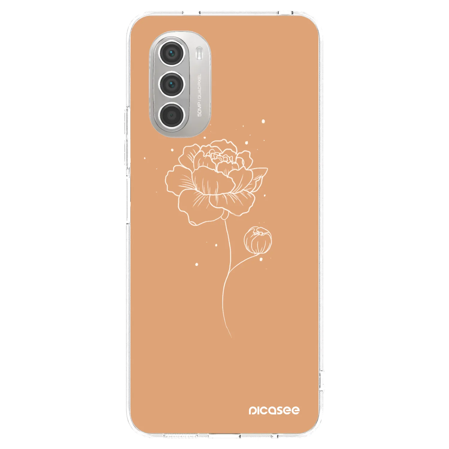Picasee Motorola Moto G51 Hülle - Transparentes Silikon - Peonies