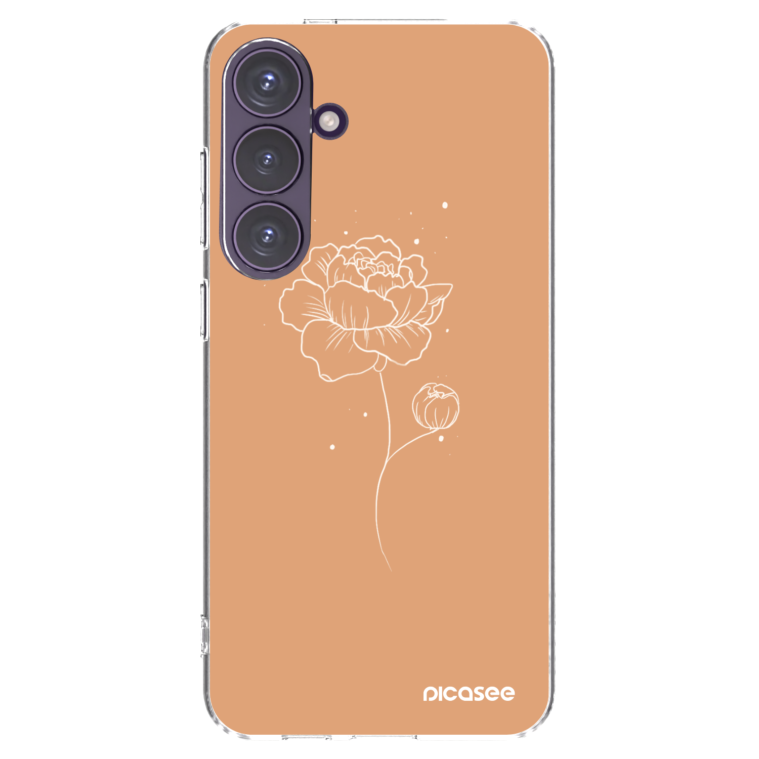 Picasee Samsung Galaxy S24+ S926B 5G Hülle - Transparentes Silikon - Peonies