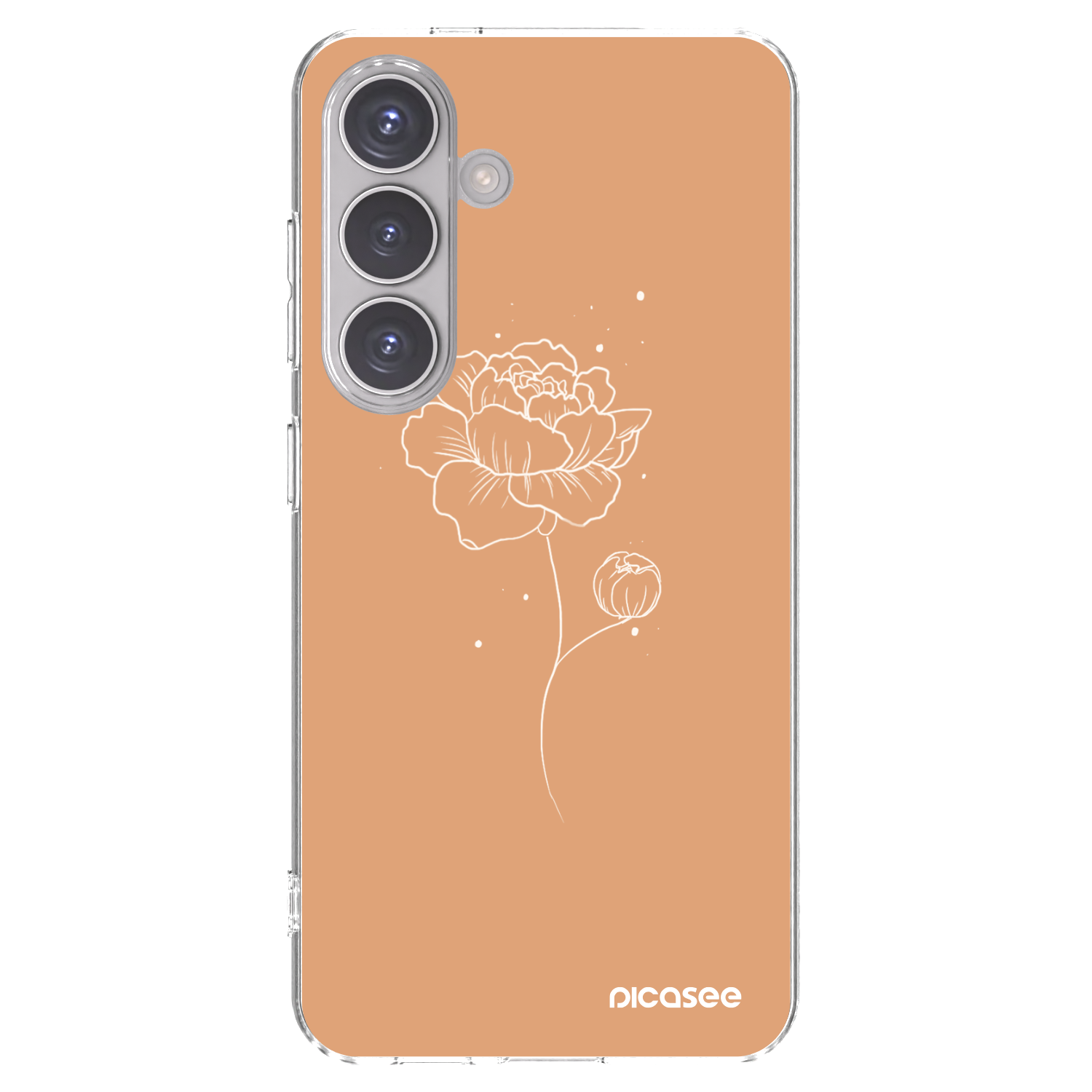 Picasee Samsung Galaxy S24 S921B 5G Hülle - Transparentes Silikon - Peonies