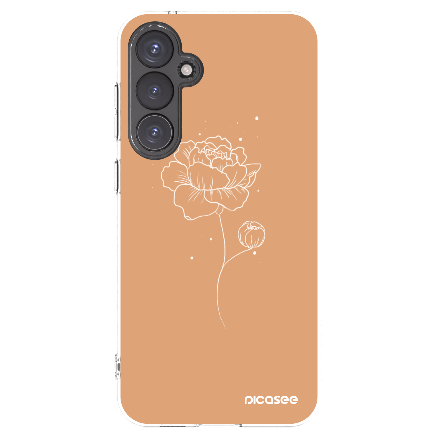 Picasee Samsung Galaxy S23 FE S711B Hülle - Transparentes Silikon - Peonies