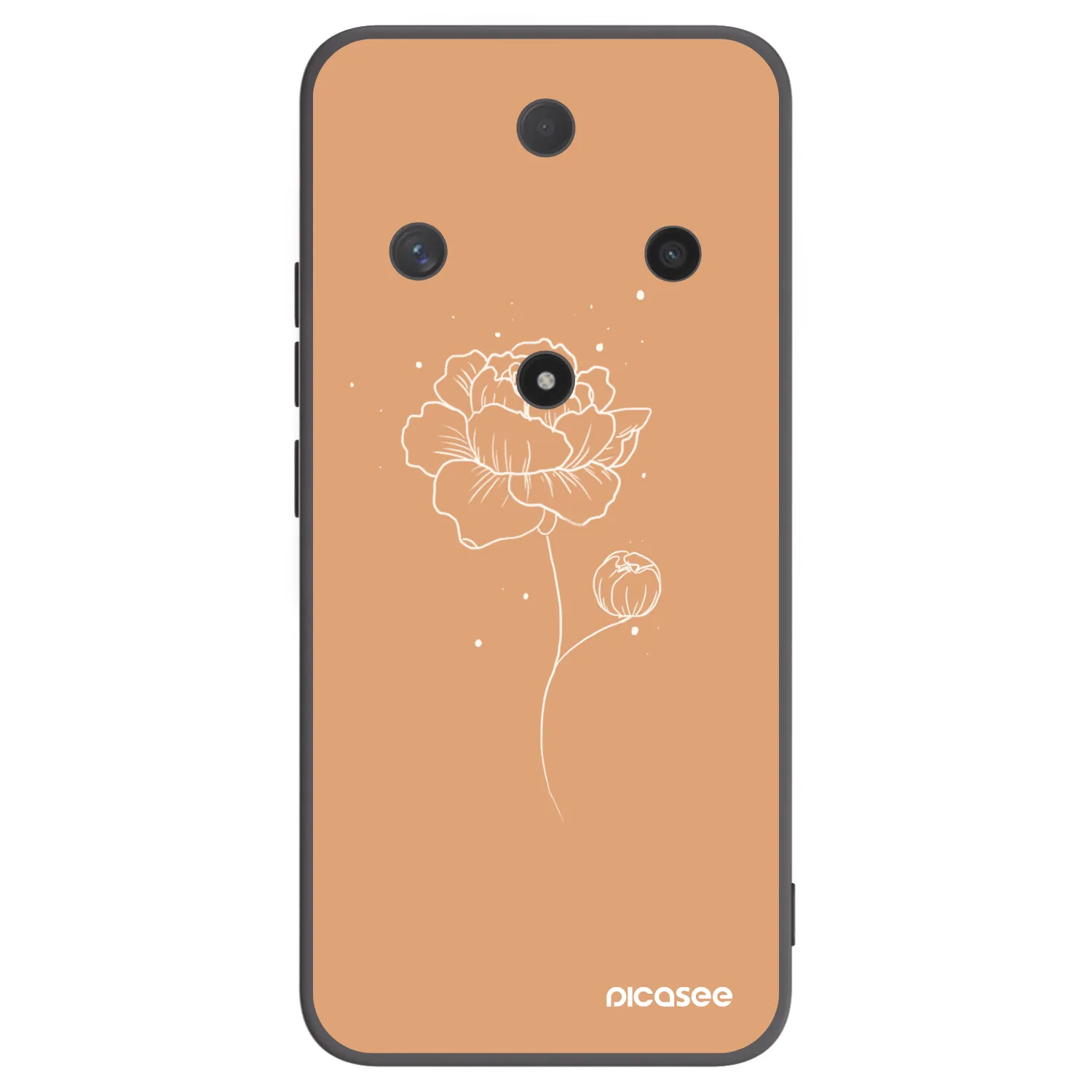 Picasee Honor Magic6 Lite 5G Hülle - Schwarzes Silikon - Peonies