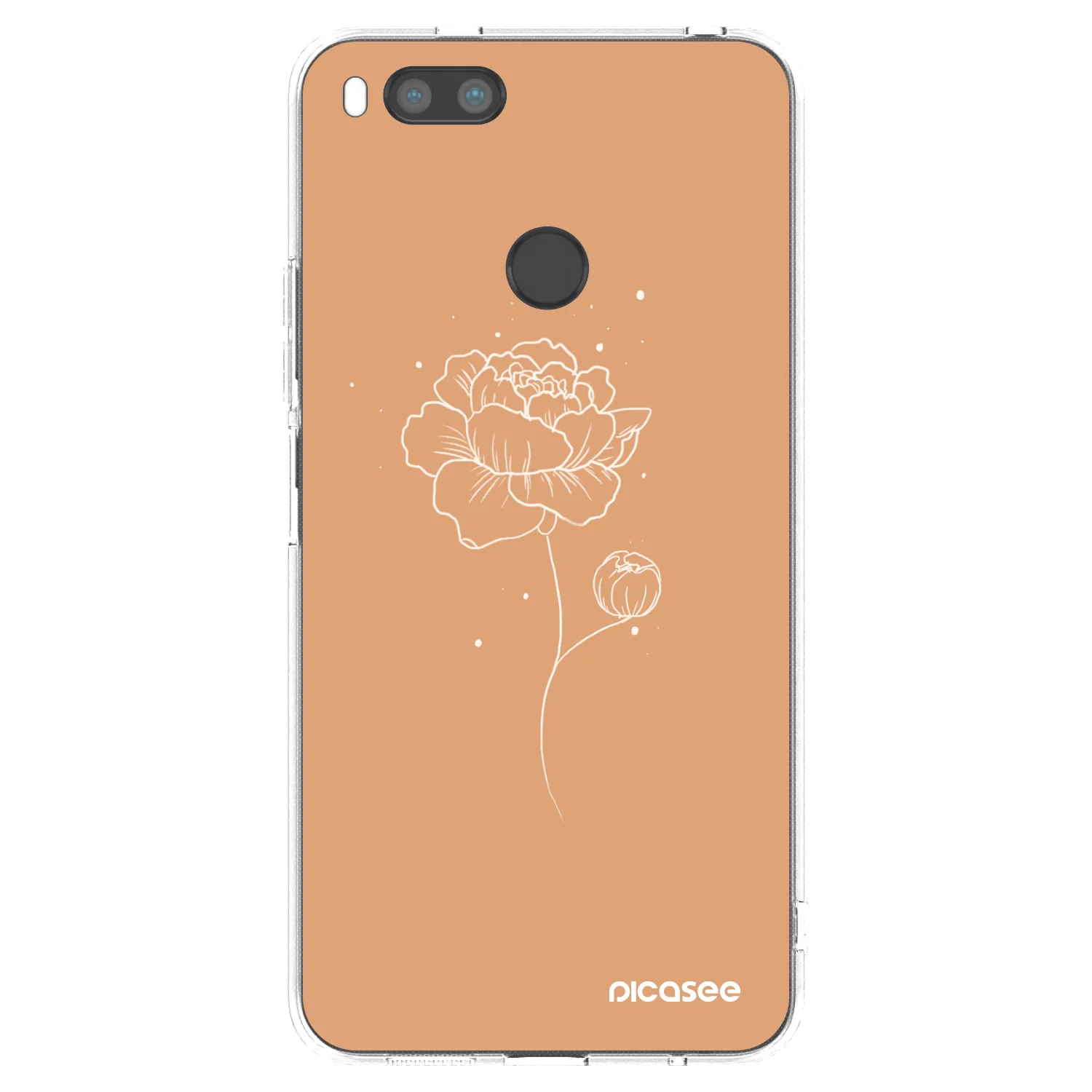 Picasee Xiaomi Mi A1 Global Hülle - Transparentes Silikon - Peonies