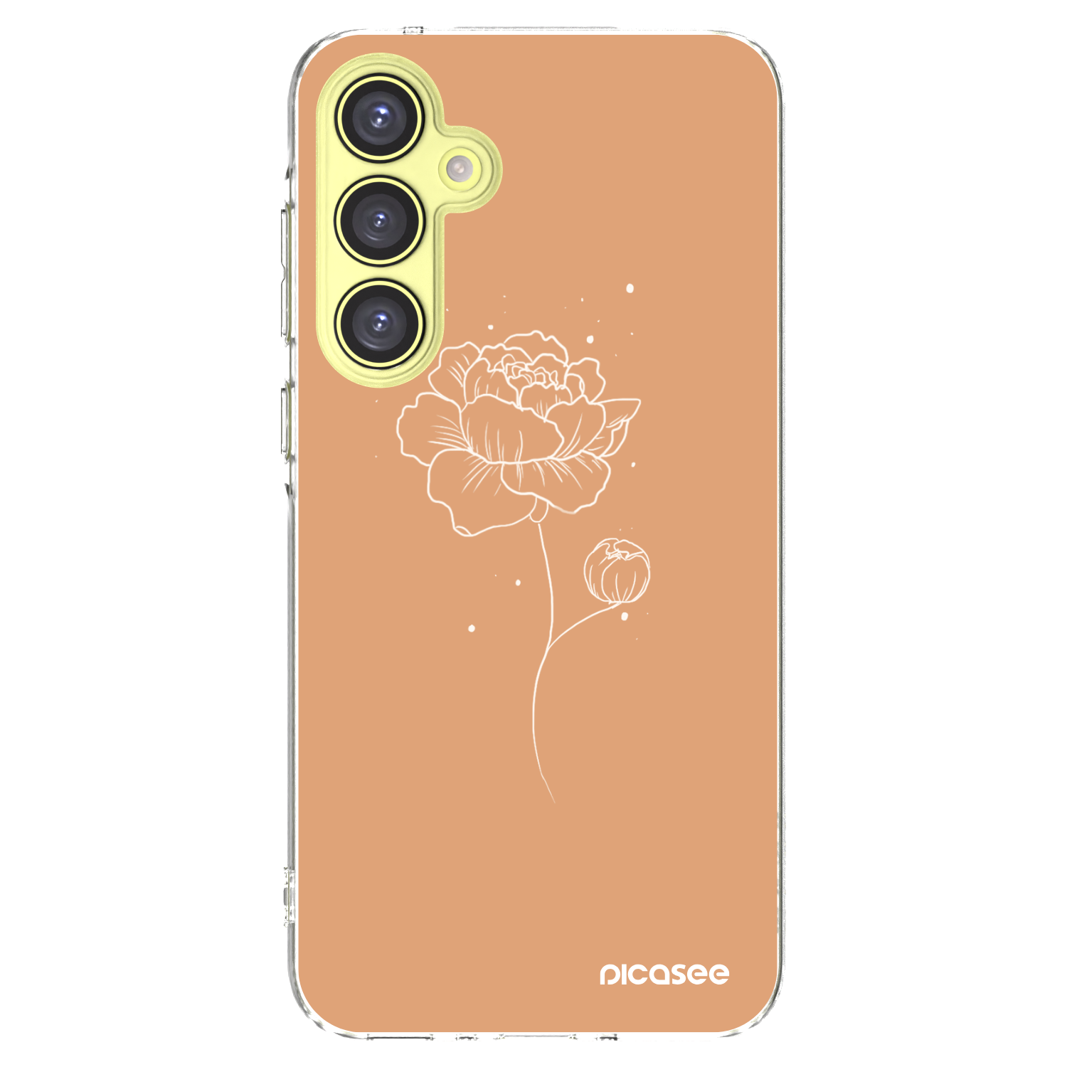 Picasee Samsung Galaxy A35 5G A356B Hülle - Transparentes Silikon - Peonies