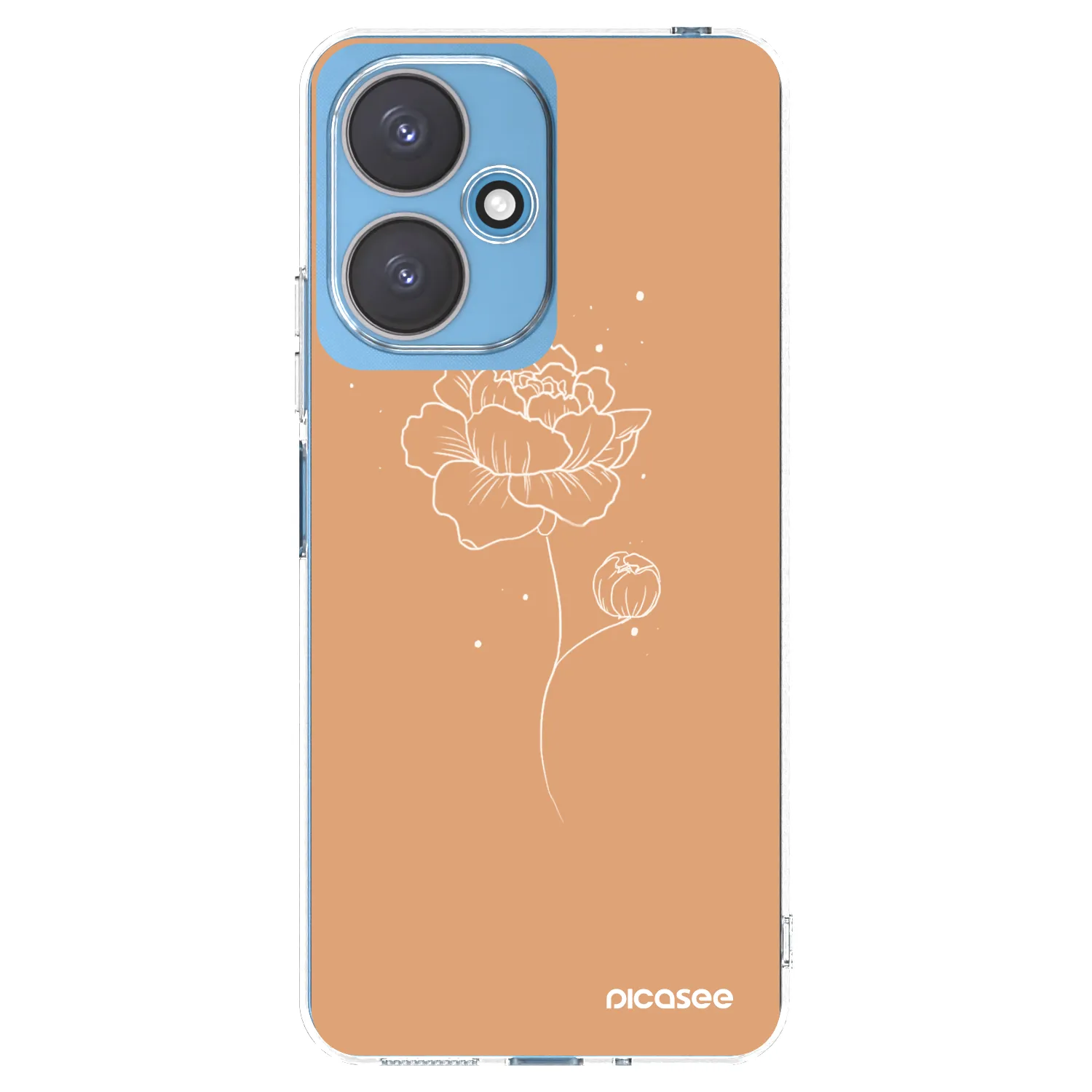 Picasee Xiaomi Redmi 13C 5G Hülle - Transparentes Silikon - Peonies