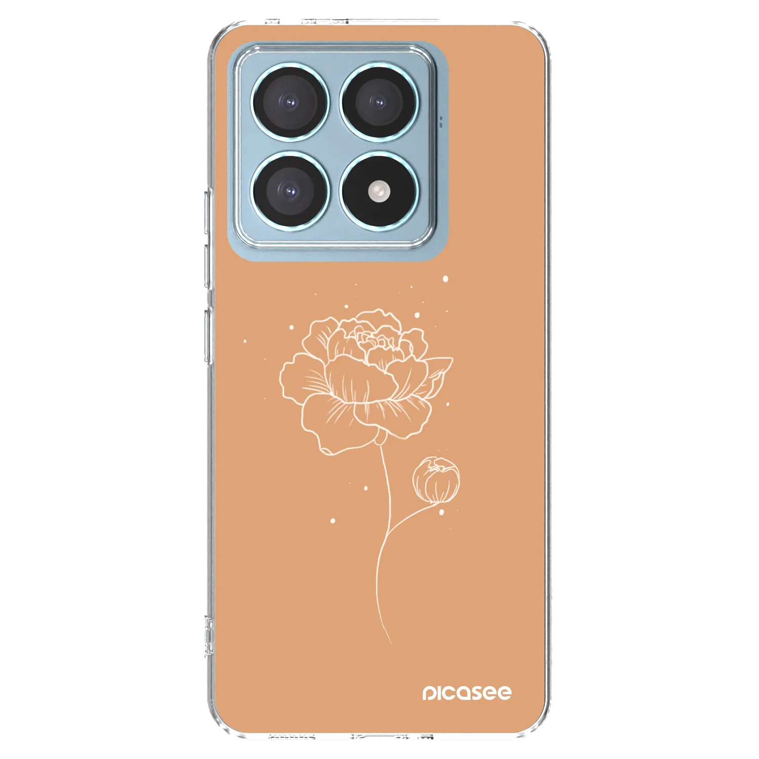 Picasee Xiaomi 14T Pro Hülle - Transparentes Silikon - Peonies