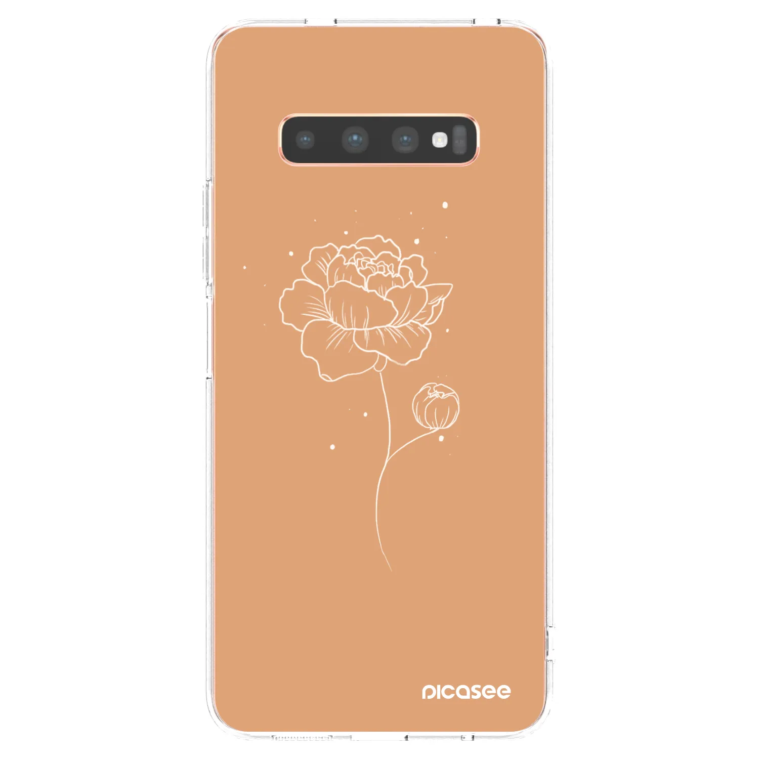 Picasee Samsung Galaxy S10 Plus G975 Hülle - Transparentes Silikon - Peonies