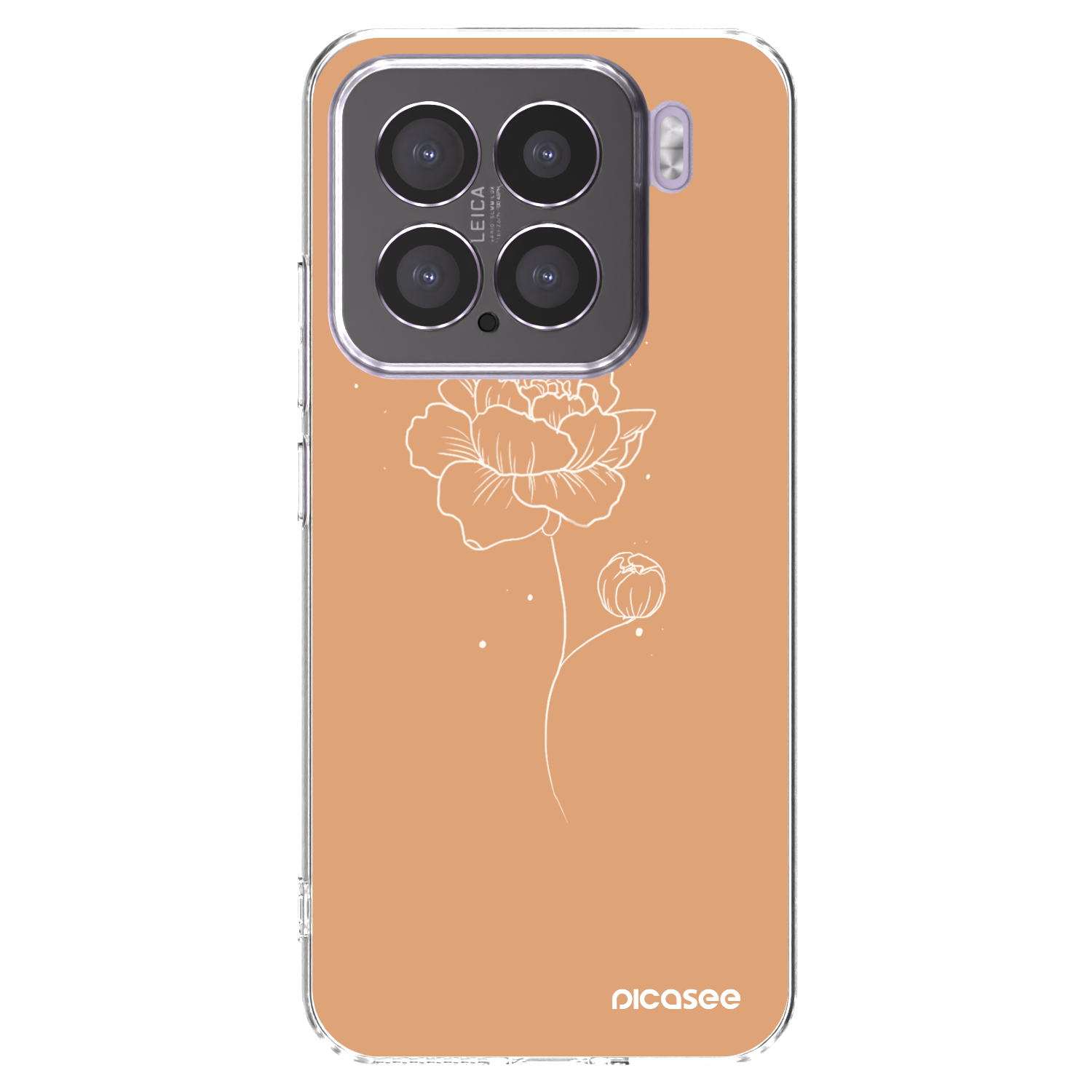 Picasee Xiaomi 15 Hülle - Transparentes Silikon - Peonies