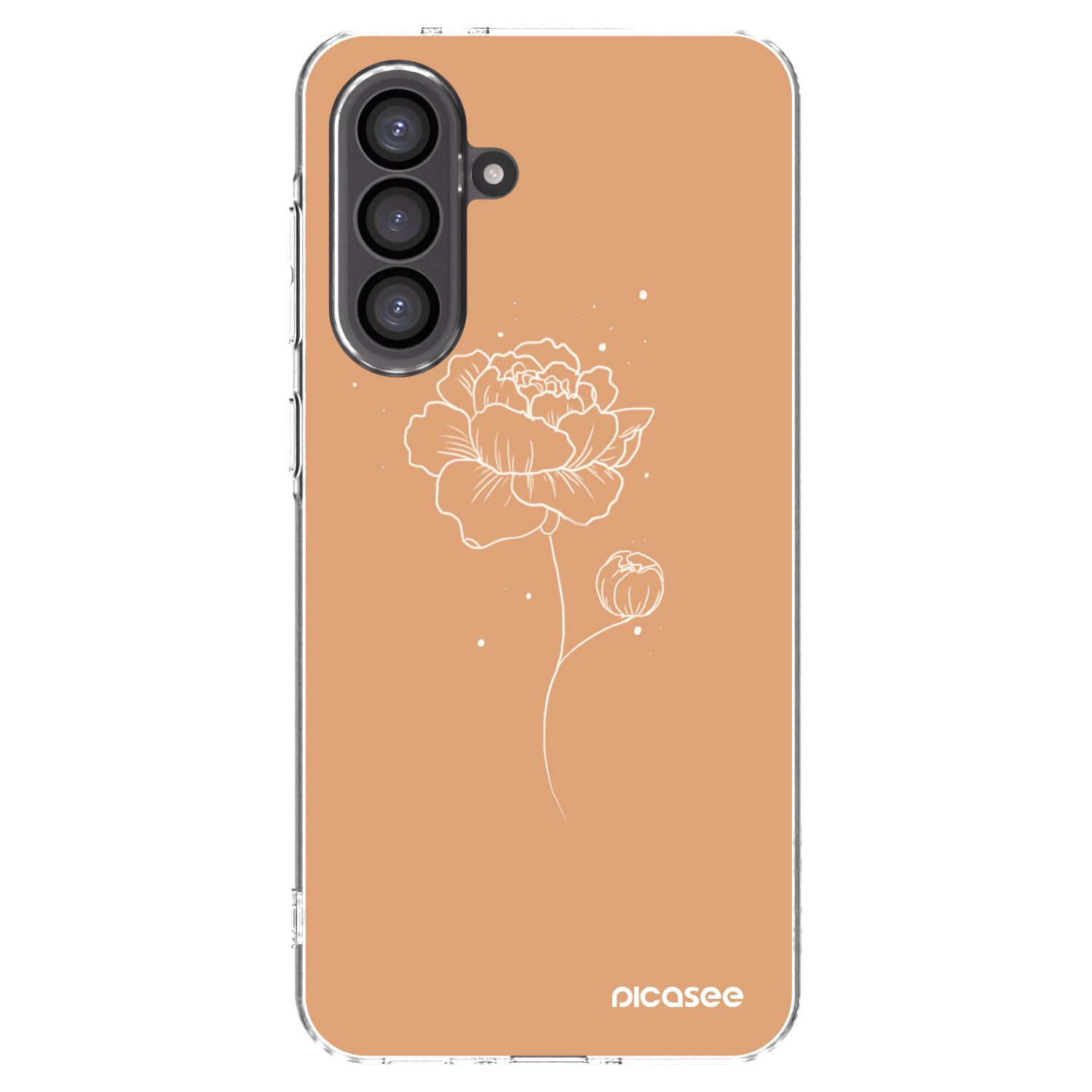 Picasee Samsung Galaxy A36 5G Hülle - Transparentes Silikon - Peonies