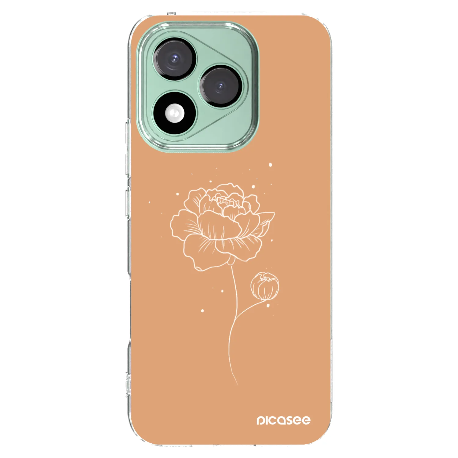 Picasee Honor 400 Lite 5G Hülle - Transparentes Silikon - Peonies