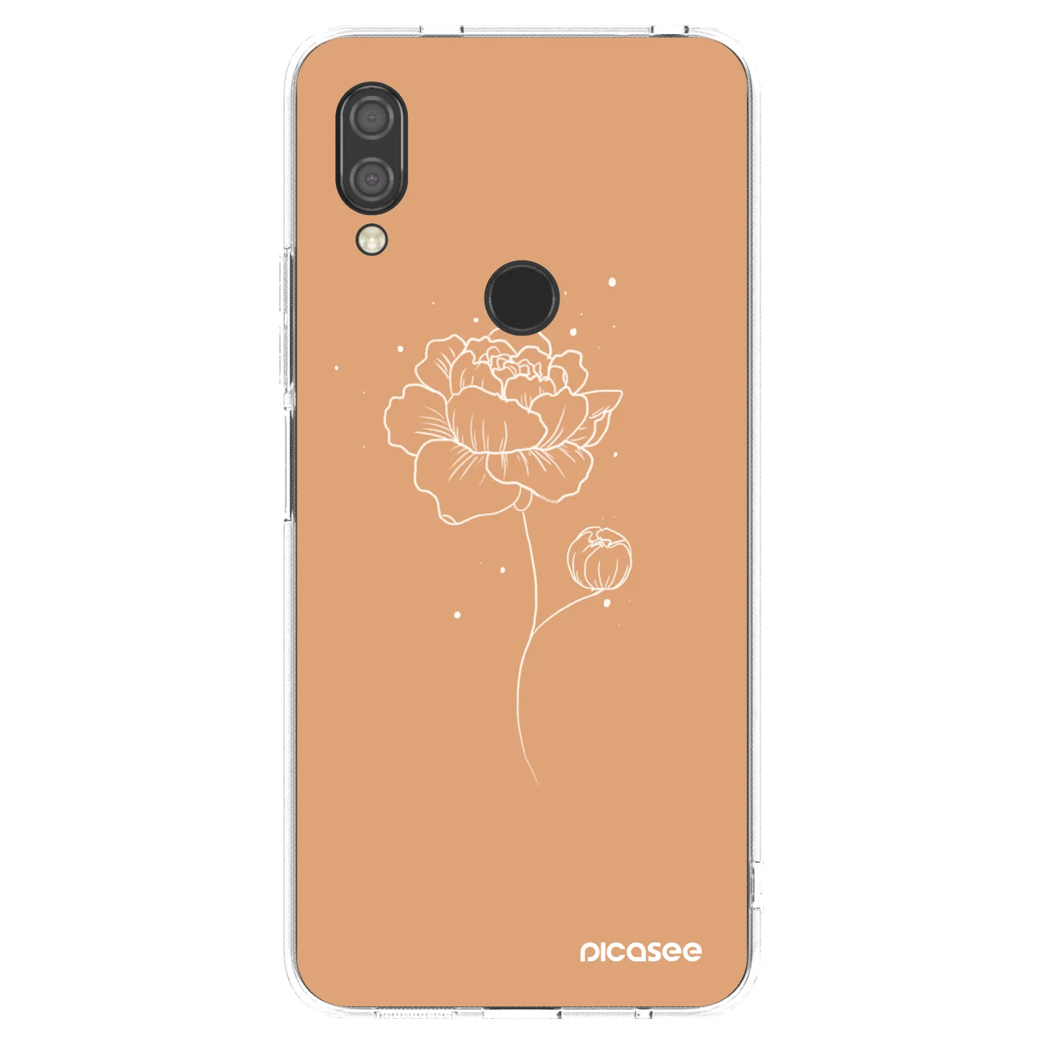 Picasee Xiaomi Redmi 7 Hülle - Transparentes Silikon - Peonies