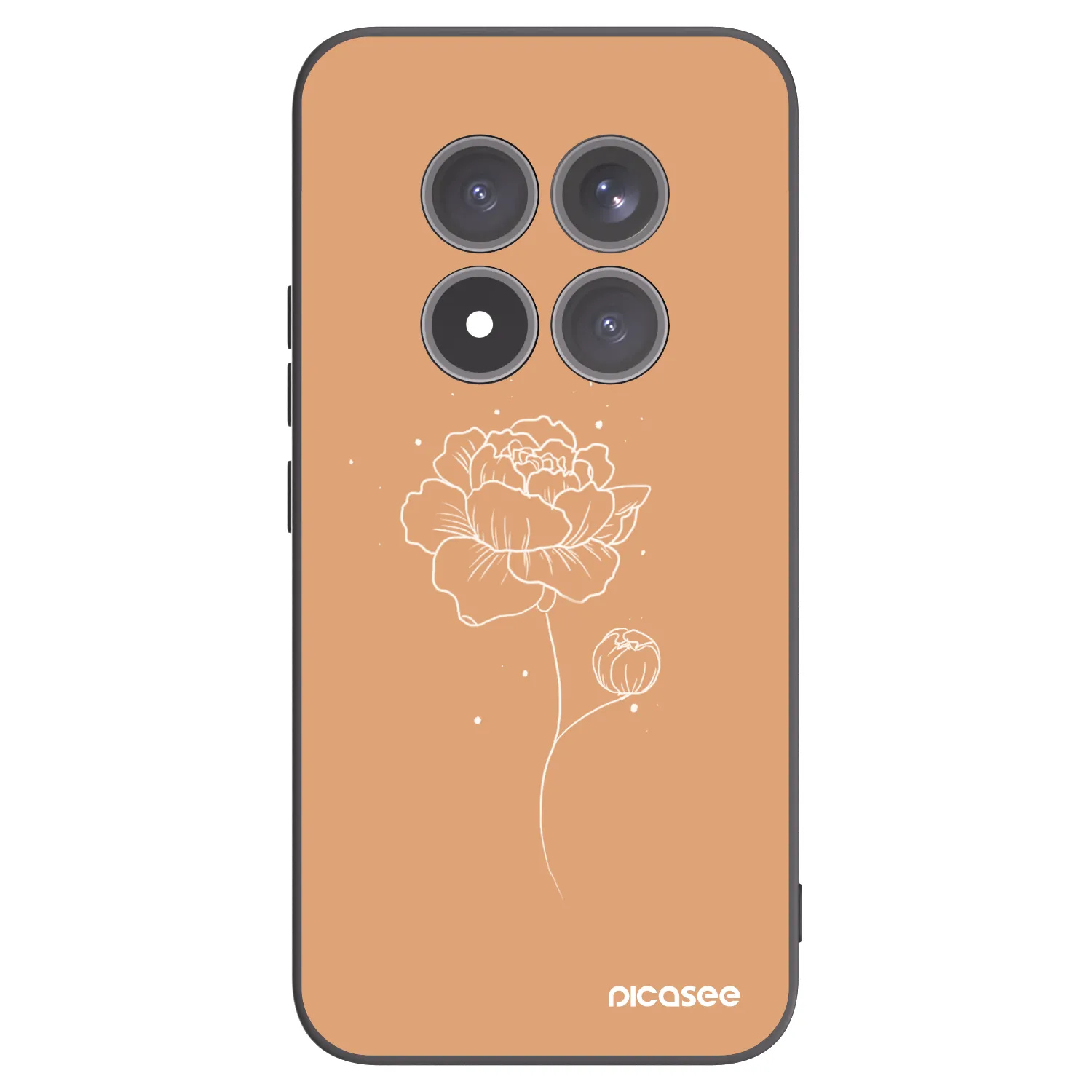 Picasee Xiaomi Redmi Note 15 Pro+ Hülle - Schwarzes Silikon - Peonies