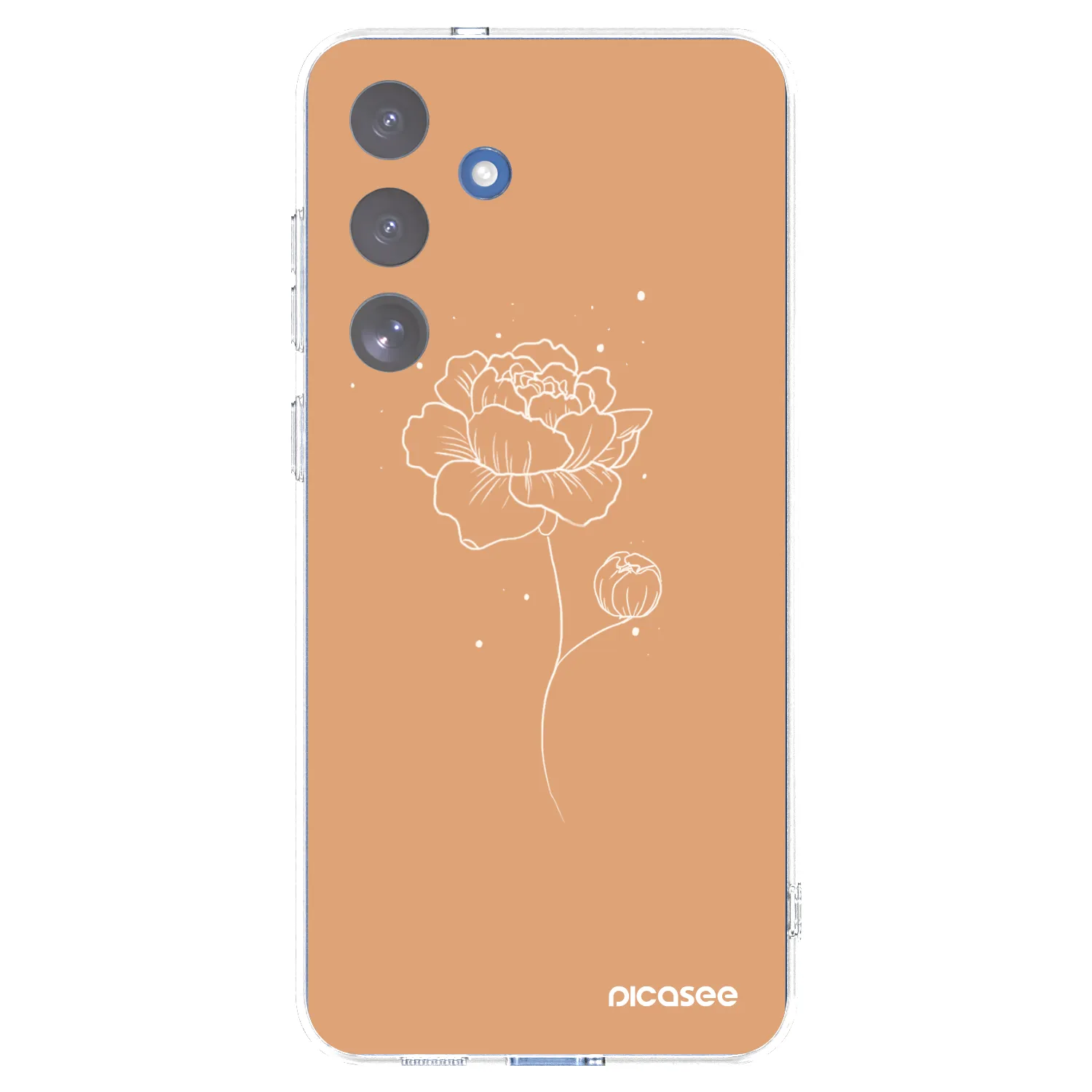 Picasee Samsung Galaxy S25 FE 5G Hülle - Transparentes Silikon - Peonies
