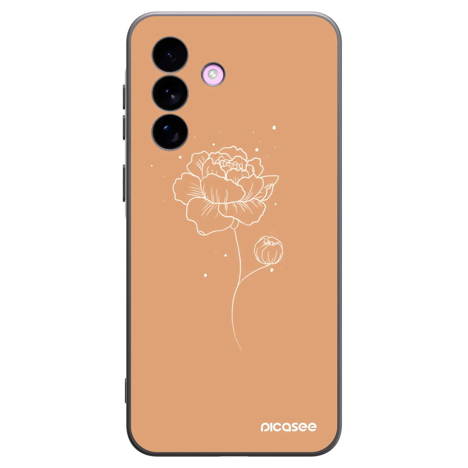 Picasee Samsung Galaxy A57 5G Hülle - Schwarzes Silikon - Peonies