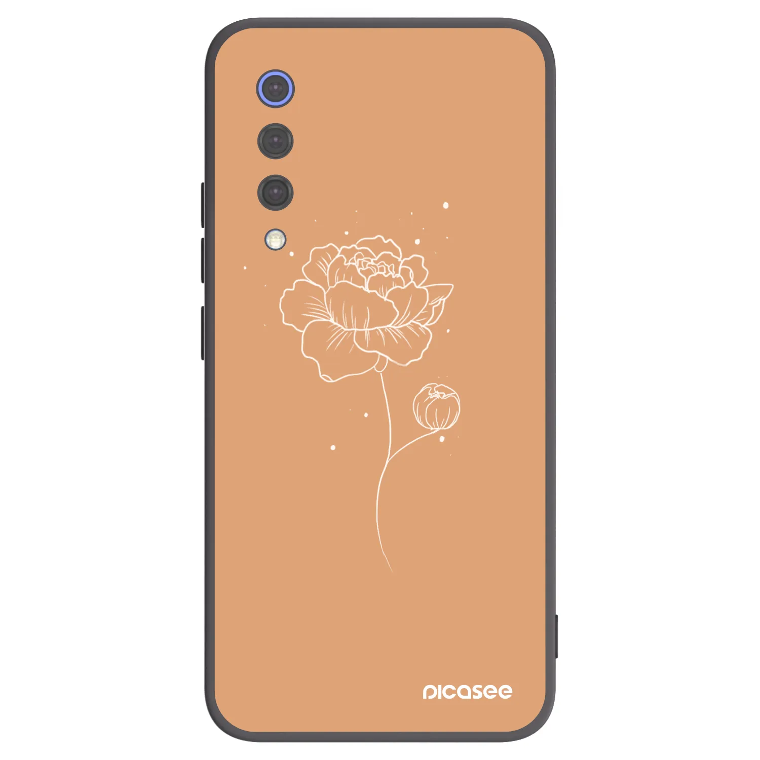 Picasee Xiaomi Mi 9 SE Hülle - Schwarzes Silikon - Peonies