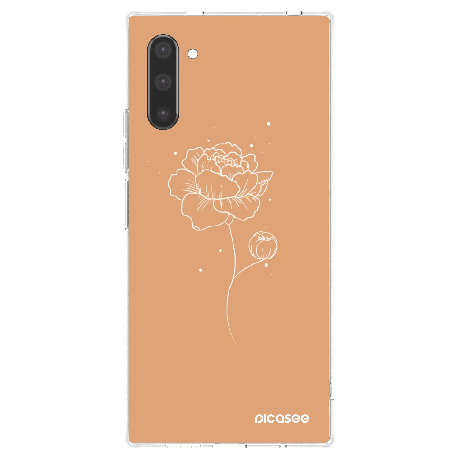 Picasee Samsung Galaxy Note 10 N970F Hülle - Transparentes Silikon - Peonies