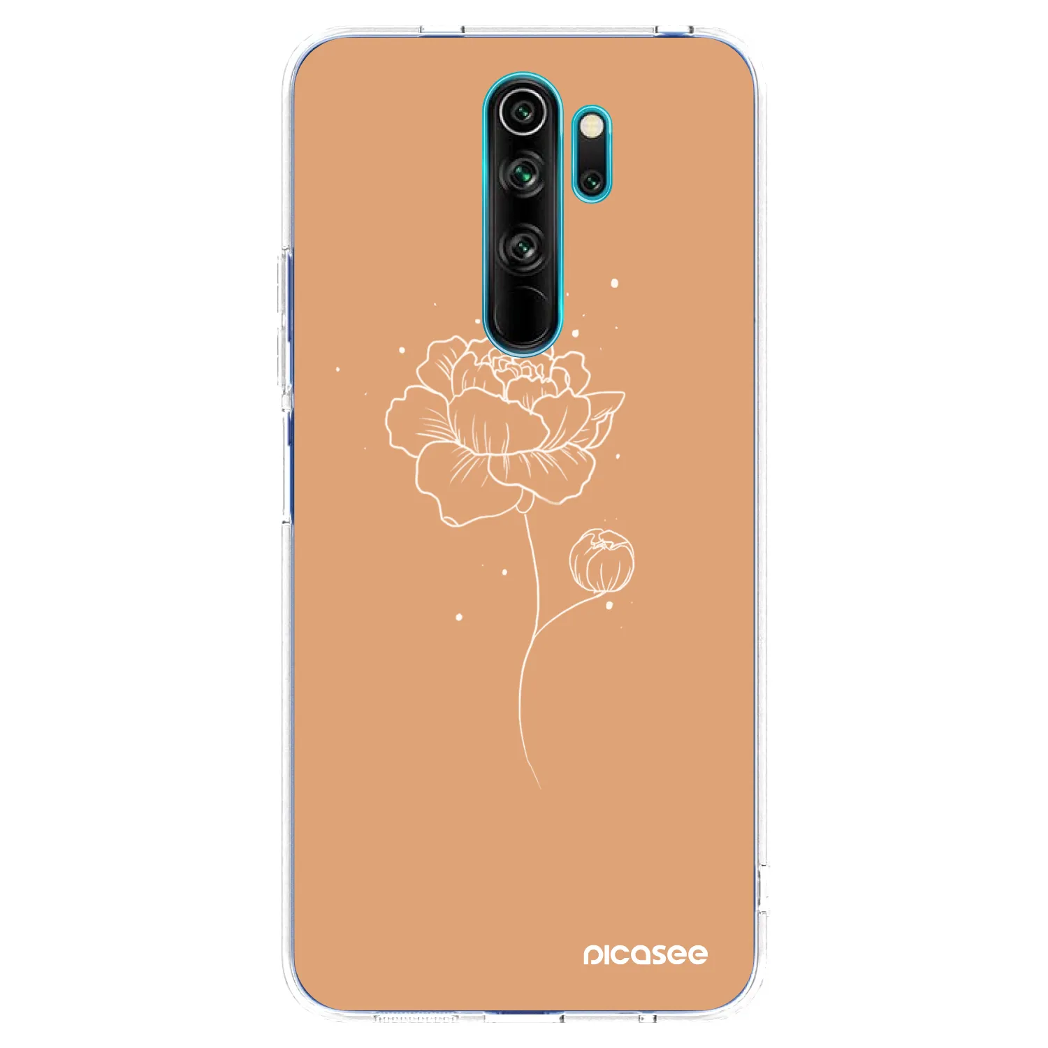 Picasee Xiaomi Redmi Note 8 Pro Hülle - Transparentes Silikon - Peonies