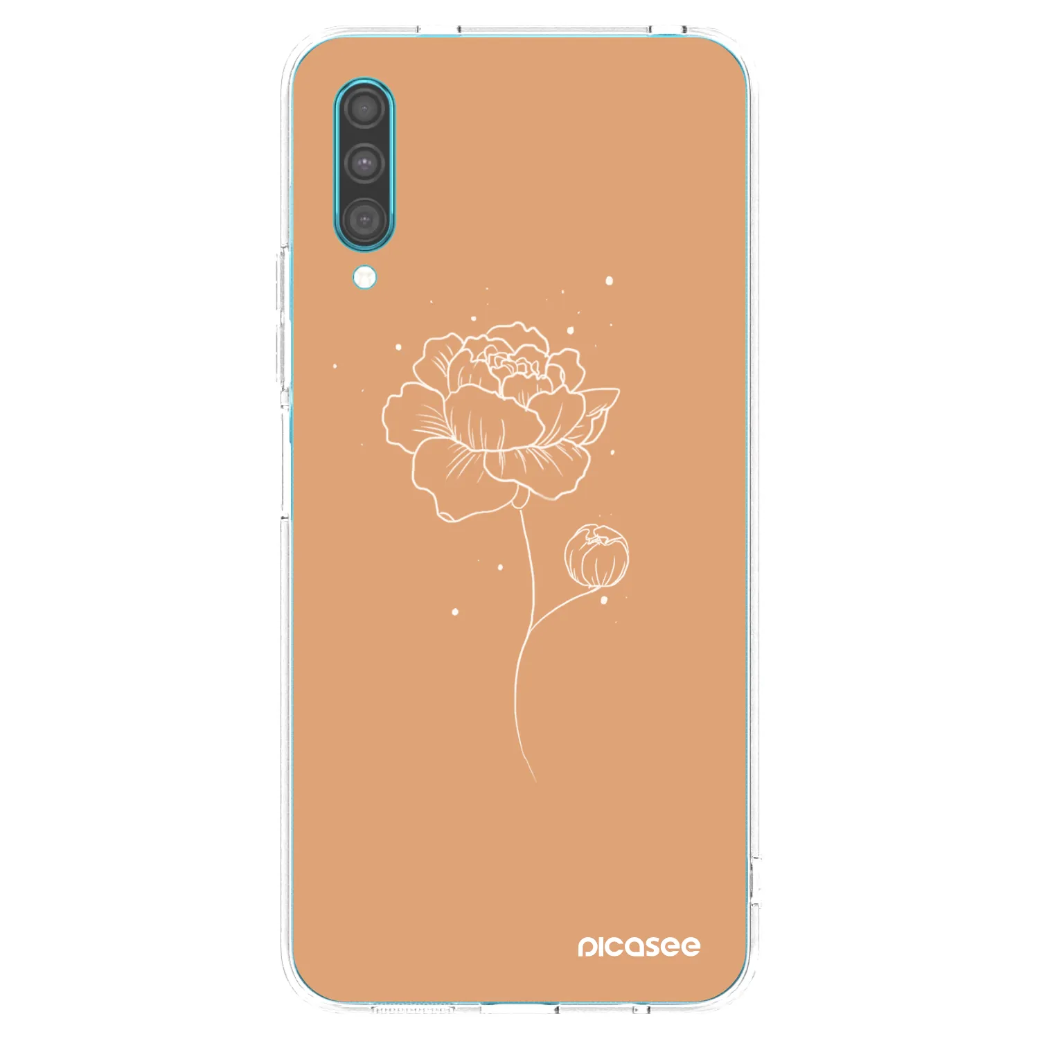 Picasee Samsung Galaxy A30s A307F Hülle - Transparentes Silikon - Peonies