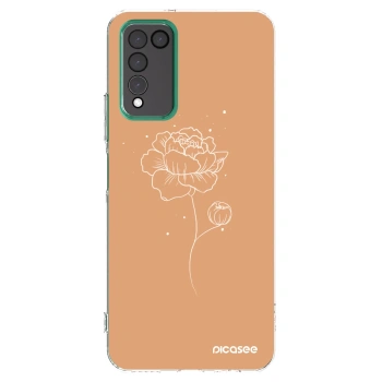 Picasee Honor 10X Lite Hülle - Transparentes Silikon - Peonies
