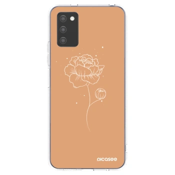 Picasee Samsung Galaxy A02s A025G Hülle - Transparentes Silikon - Peonies
