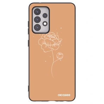 Picasee Samsung Galaxy A52s 5G A528B Hülle - Schwarzes Silikon - Peonies