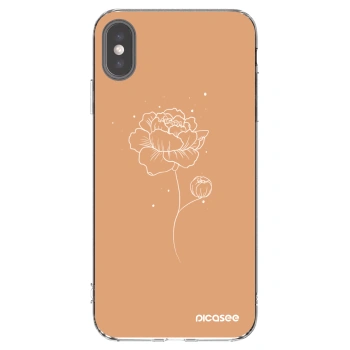 Picasee Apple iPhone XS Max Hülle - Transparentes Silikon - Peonies