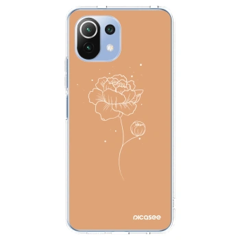 Picasee Xiaomi 11 Lite 5G NE Hülle - Transparentes Silikon - Peonies