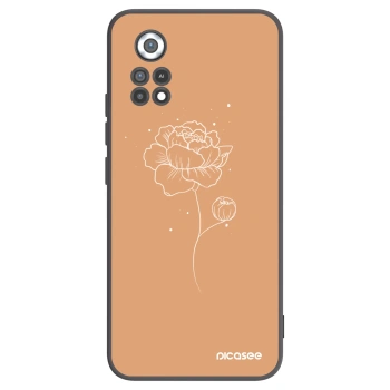 Picasee Xiaomi Poco X4 Pro 5G Hülle - Schwarzes Silikon - Peonies