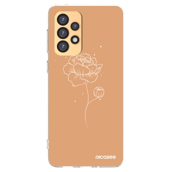 Picasee Samsung Galaxy A33 5G A336 Hülle - Transparentes Silikon - Peonies