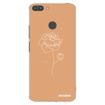 Picasee Huawei P Smart Hülle - Transparentes Silikon - Peonies