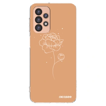 Picasee Samsung Galaxy A23 A236B 5G Hülle - Transparentes Silikon - Peonies