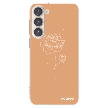 Picasee Samsung Galaxy S23+ 5G Hülle - Transparentes Silikon - Peonies