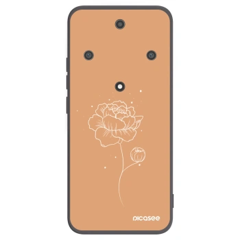 Picasee Honor Magic5 Lite 5G Hülle - Schwarzes Silikon - Peonies