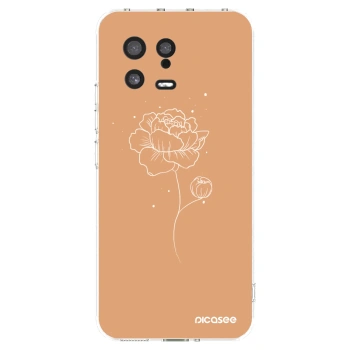 Picasee Xiaomi 13 Hülle - Transparentes Silikon - Peonies