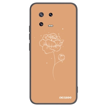 Picasee Xiaomi 13 Pro Hülle - Schwarzes Silikon - Peonies