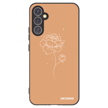 Picasee Samsung Galaxy A34 5G A346B Hülle - Schwarzes Silikon - Peonies