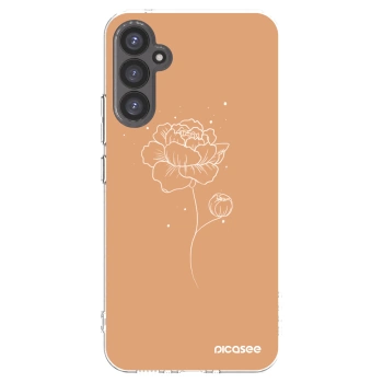 Picasee Samsung Galaxy A34 5G A346B Hülle - Transparentes Silikon - Peonies