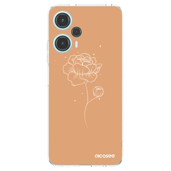 Picasee Xiaomi Poco F5 Hülle - Transparentes Silikon - Peonies