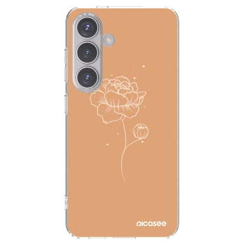 Picasee Samsung Galaxy S24 S921B 5G Hülle - Transparentes Silikon - Peonies