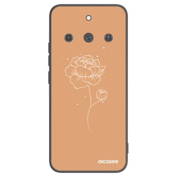 Picasee Realme 11 Pro+ Hülle - Schwarzes Silikon - Peonies