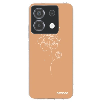 Picasee Xiaomi Poco X6 Hülle - Transparentes Silikon - Peonies