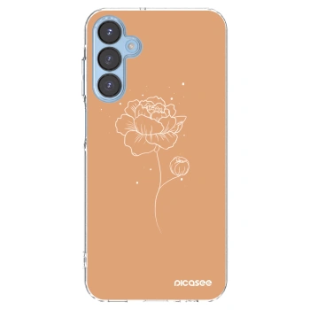 Picasee Samsung Galaxy A15 A156B 5G Hülle - Transparentes Silikon - Peonies