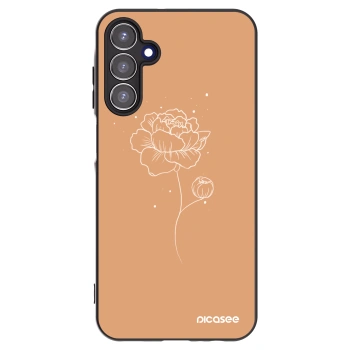 Picasee Samsung Galaxy A15 A155F 4G Hülle - Schwarzes Silikon - Peonies